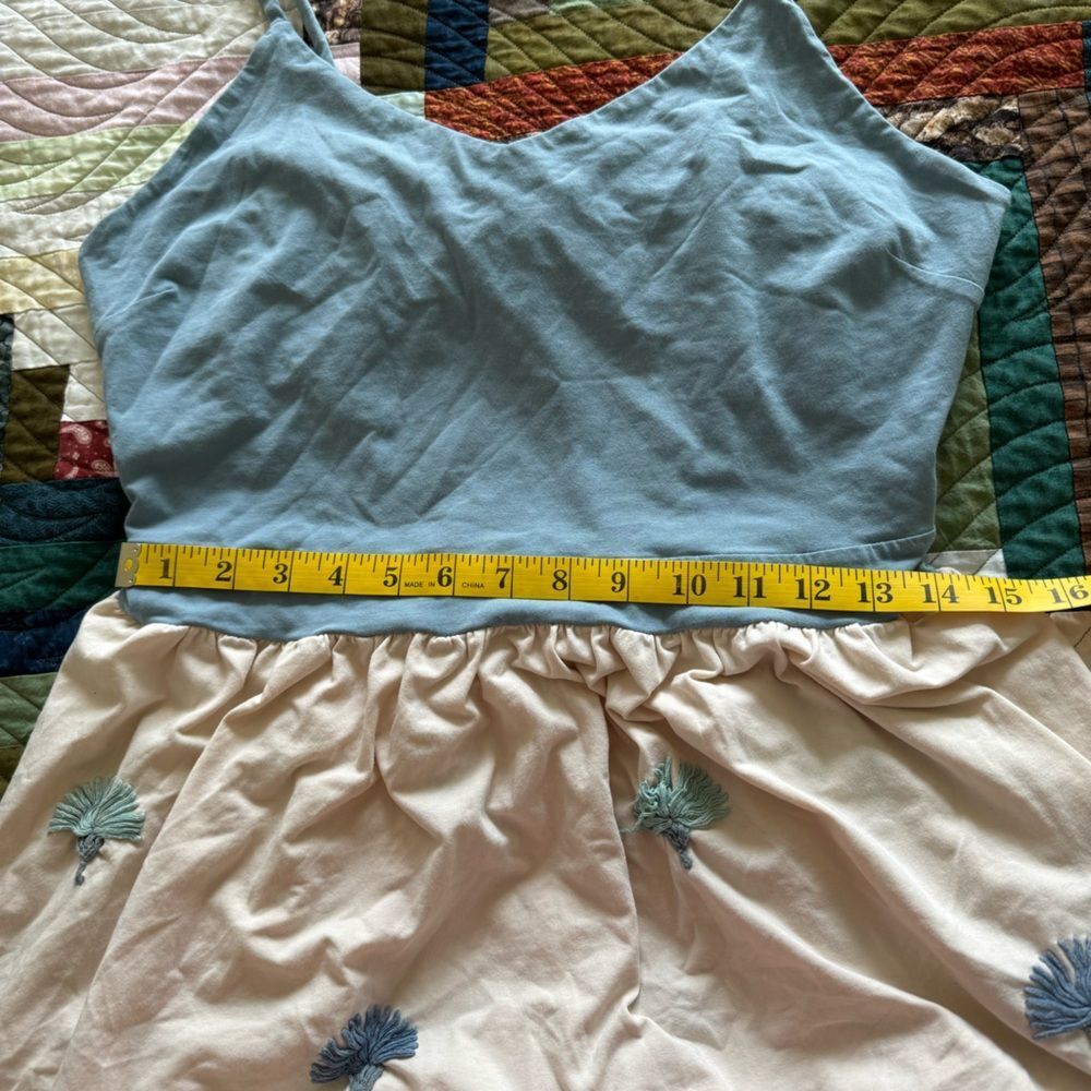 Synergy Organic Clothing Blue and Cream Dress - Picture 8 of 9